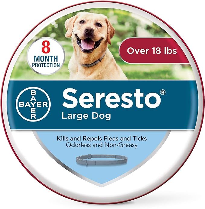 Seresto Flea and Tick Collar for Dogs, 8-Month Tick and Flea Control for Dogs Over 18 Lbs | Amazon (US)