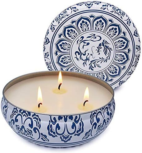 Citronella Candle Outdoor Large 3 Wick 13.5oz Soy Wax Candle with Lid for Patio Porch, 75 Hour Bu... | Amazon (US)