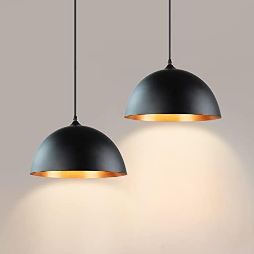 DLLT Industrial Pendant Light Fixture, Farmhouse Decor Adjustable Metal Hanging Lamp, Vintage Pendan | Amazon (US)