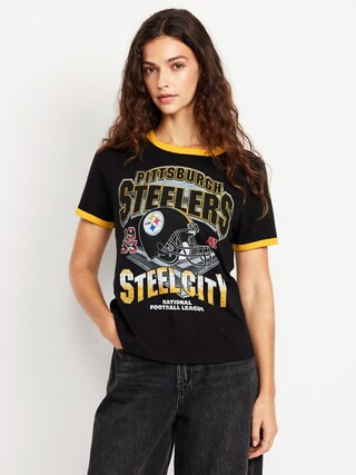 Pittsburgh Steelers EveryWear Crew-Neck Ringer T-Shirt | Old Navy (US)