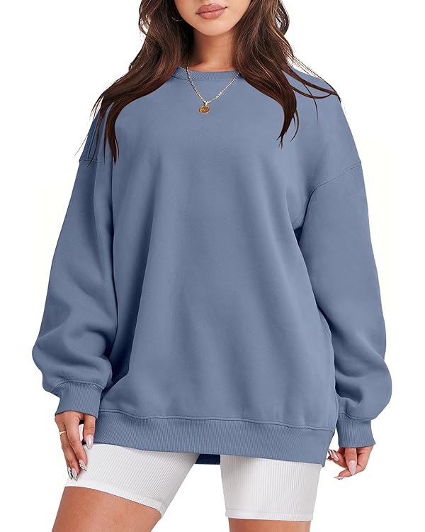 ANRABESS Women Oversized Sweatshirts Hoodies Fleece Crewneck Pullover Top Casual Fall Outfits Pre... | Amazon (US)