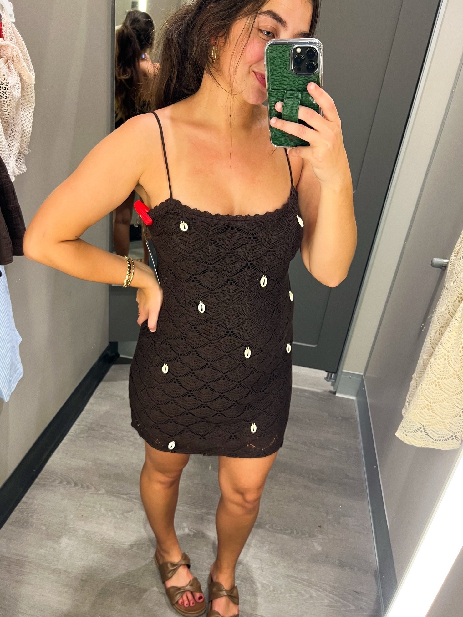 NEW @Target !!! 🐚🌴🌊🌞
Obsesseddd with the brown in this dress! The details and little seashells are everythinggg 🤌🏼 

Sooo cute for a country concert this summer or beach vacation! 

I’m 5’4, wearing a Medium, and it fits perfect! 

#beachgirl #seashells #beachdress #beachtrip #summer #summerdress

#LTKootd #LTKTravel