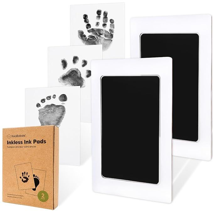 2-Pack Inkless Hand and Footprint Kit - Ink Pad for Baby Hand and Footprints - Dog Paw Print Kit,... | Amazon (US)