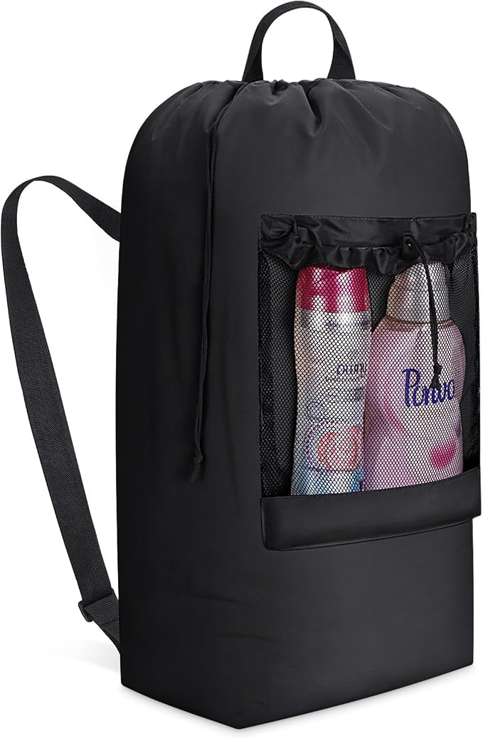 Lifewit Laundry Bag, Extra Large Laundry Backpack with Shoulder Straps and Mesh Pocket for Laundr... | Amazon (US)
