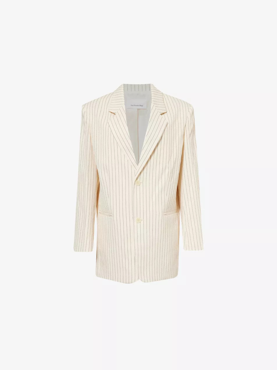 Aiden pinstriped woven-blend blazer | Selfridges
