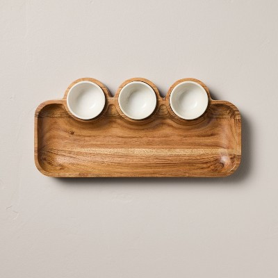 Wooden Dip Platter - Hearth & Hand™ with Magnolia | Target