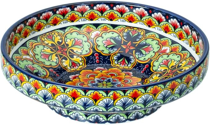 10" Bohemian Style Decorative Bowl, Large Fruit Bowl for Kitchen Counter,Stylish Key Bowl for Ent... | Amazon (US)