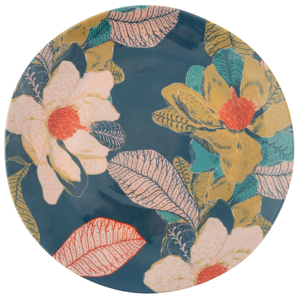 MELAMINE SALAD PLATES S/4  SEASIDE FLORAL (F24) (Set of 4) | Wayfair North America
