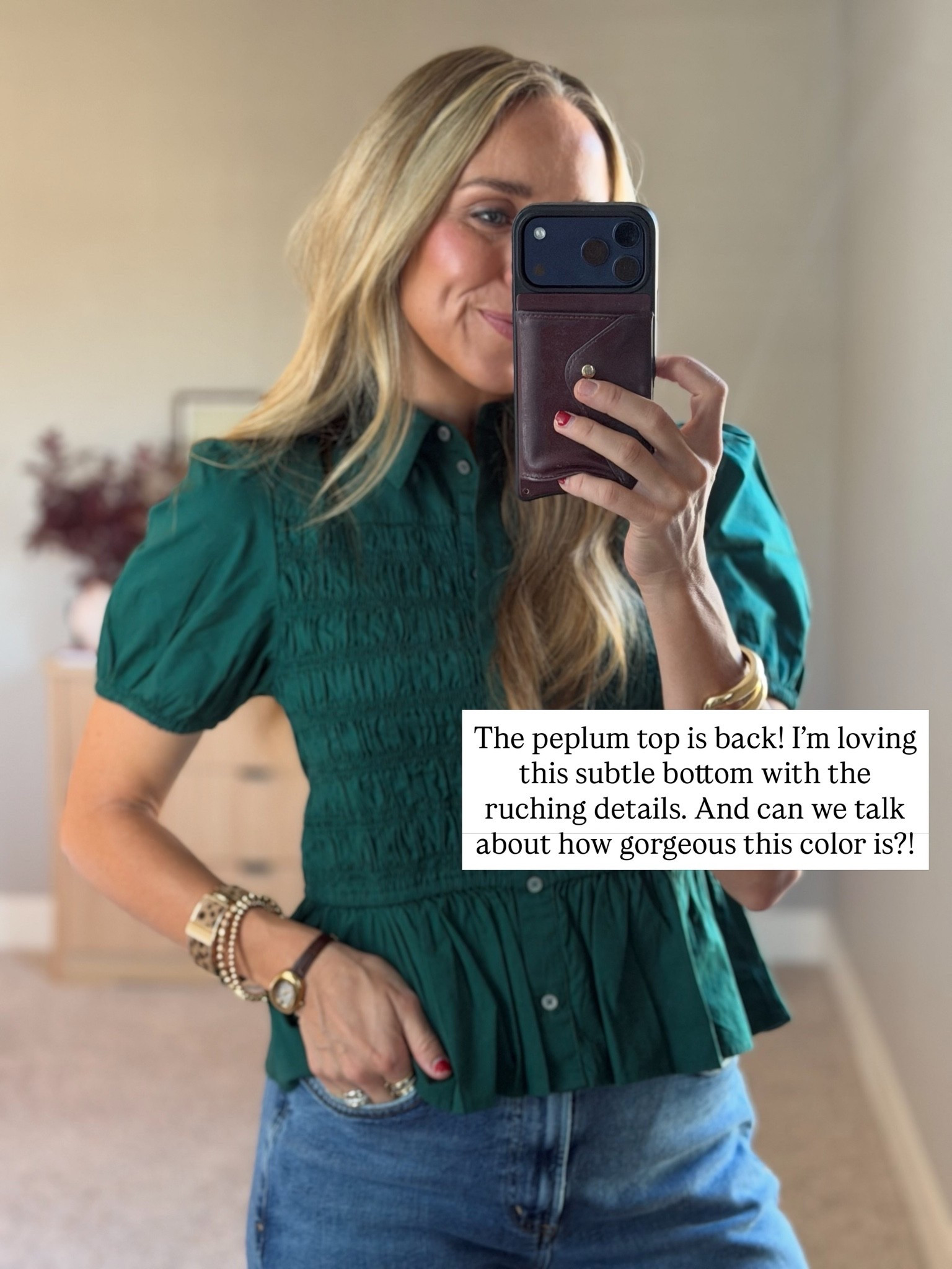 This peplum top is so cute and the perfect color! 

I am a size small top.

#LTKgrwm #LTKmomlife #LTKootd