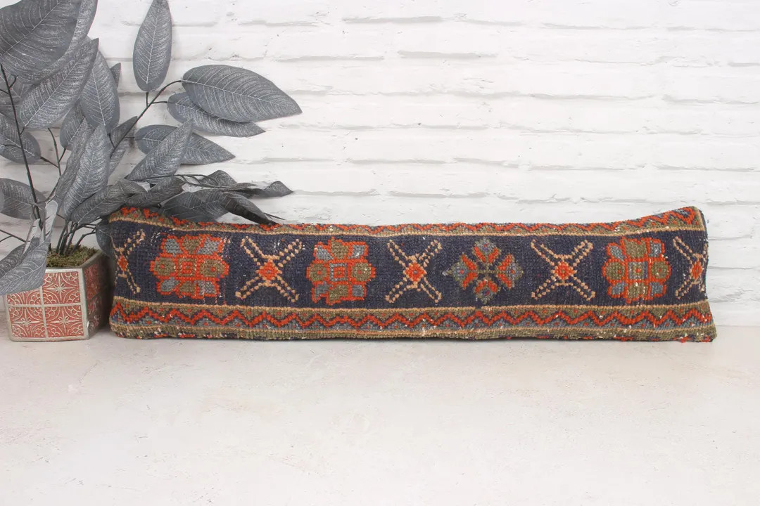 Handmade Kilim Cushion, Gift Pillow, 8x36 Throw Kilim Pillow, Vintage Kilim Throw Pillow, Red Pil... | Etsy (US)