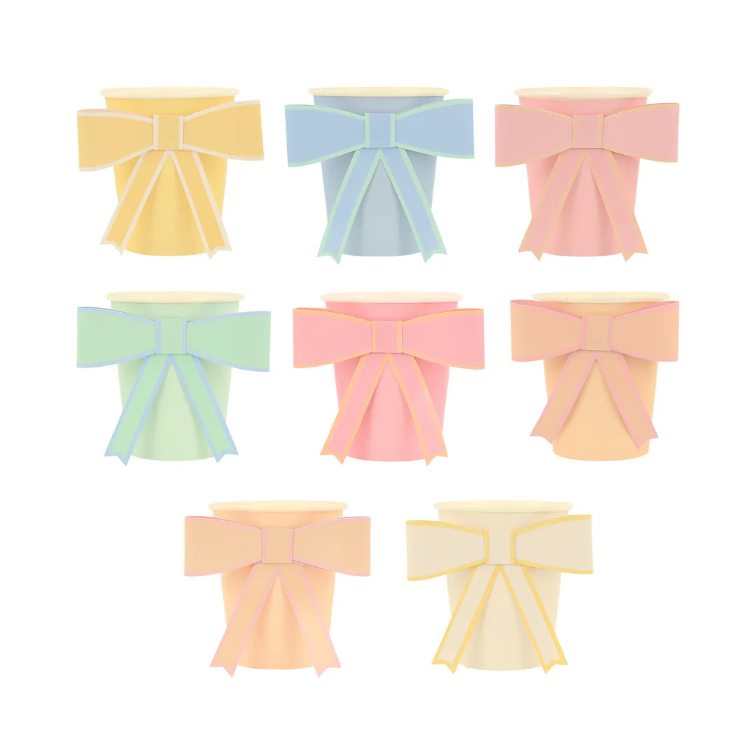 Pastel Bow Cups | Ellie and Piper