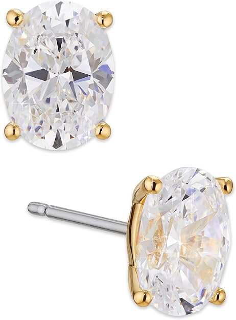 Nadri Oval Stud Earrings - Cubic Zirconia Earrings for Women, Bridesmaid Gifts for Wedding Day, H... | Amazon (US)