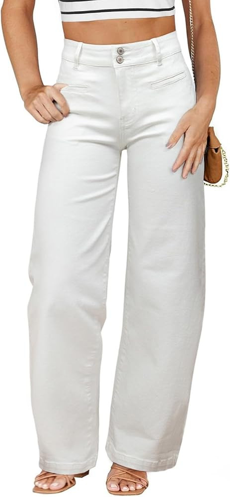 Eytino Plus Size Jeans for Women High Waisted Denim Pants with Pockets | Amazon (US)