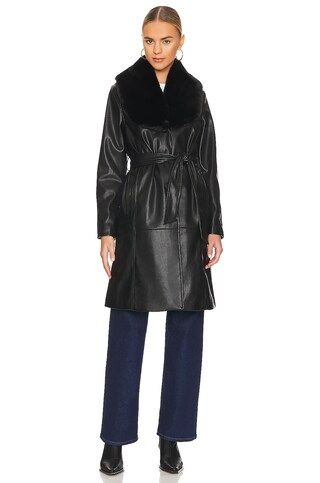 BLANKNYC Vegan Leather Trench Coat in In The Moment from Revolve.com | Revolve Clothing (Global)