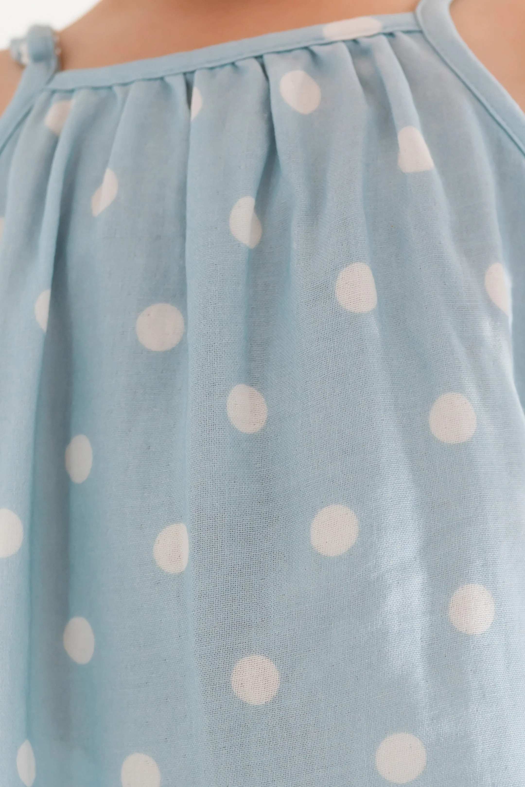 Sea Blue Polka Dot Bubble Romper | Bamboo Baby Daywear | In My Jammers | In My Jammers