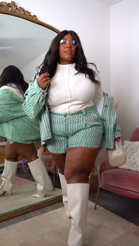 Just another reminder to wear the ‘fit that makes you dance in the mirror. 💃🏾

comment TWEED and I’ll send you deets to one of my favorite looks so far this year 💚 (2X/20)

Plus Size Fashion, Tweed Outfits, Wide Calf Boots, Spring Fashion 

#LTKfindsunder100 #LTKplussize #LTKsalealert