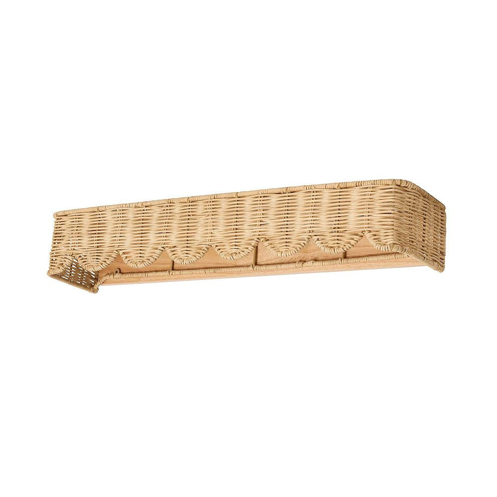 No Nails Scallop Rattan Ledge (24") | Pottery Barn Teen