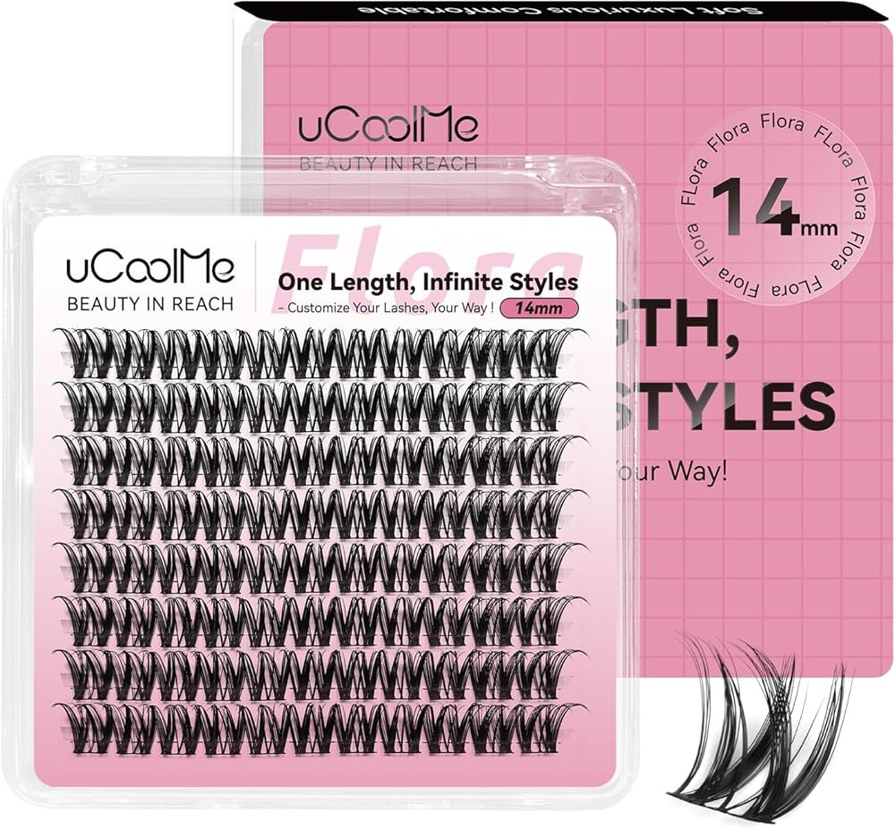 Flora Lash Clusters One Length 14mm D Curl Individual Lashes Eyelash Clusters DIY Eyelash Extensi... | Amazon (US)