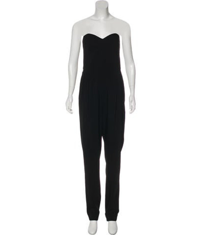 Michael Kors Strapless Wool Jumpsuit Black Michael Kors Strapless Wool Jumpsuit | The RealReal