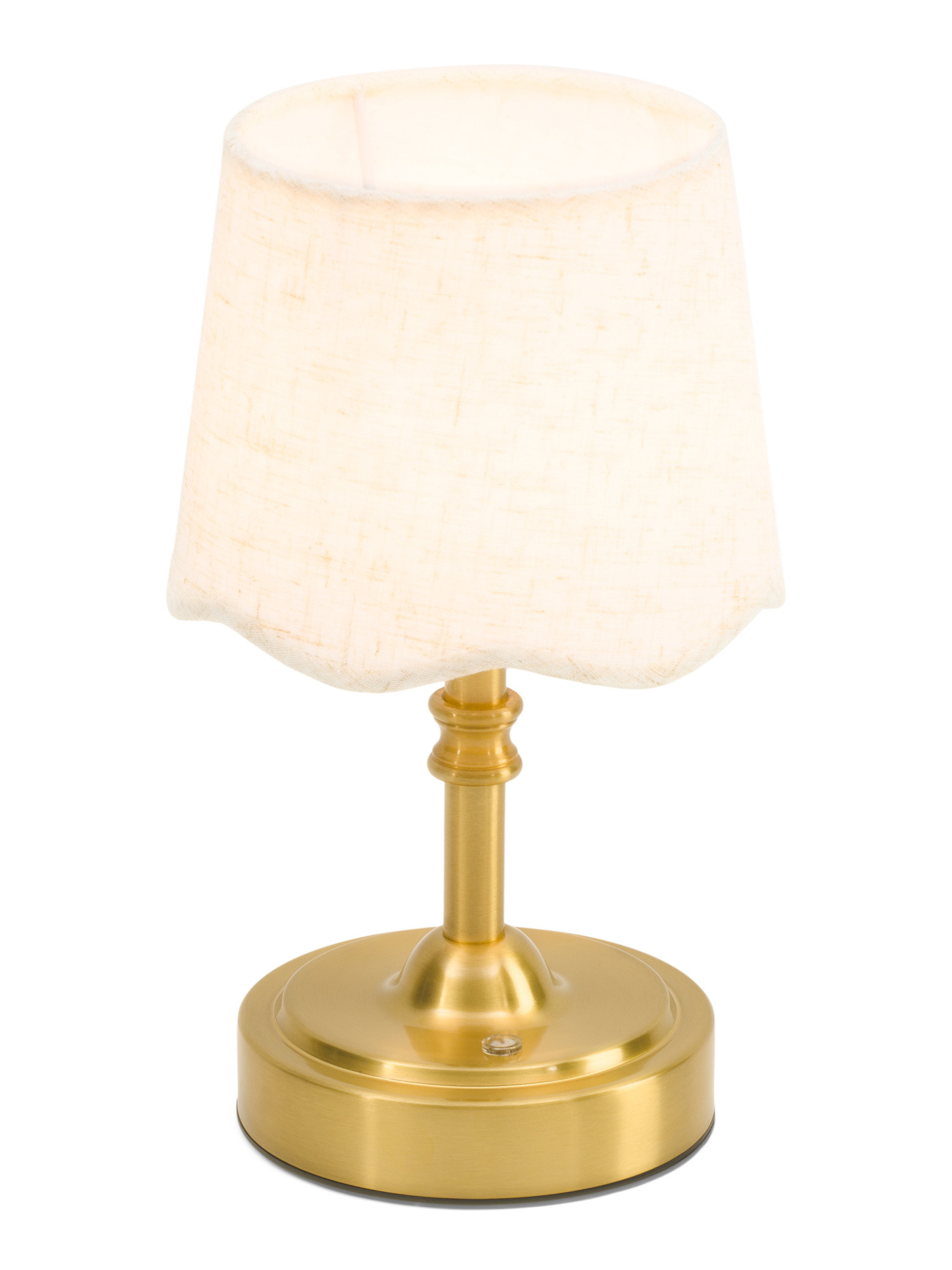 10in Rechargeable Task Lamp With Scalloped Fabric Shade | Lighting | Marshalls | Marshalls