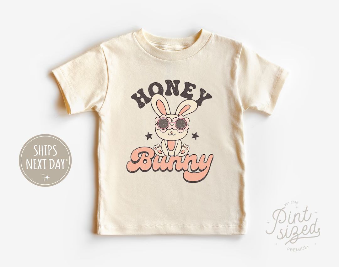 Honey Bunny Toddler Shirt  Retro Easter Kids Shirt  Girls - Etsy | Etsy (US)