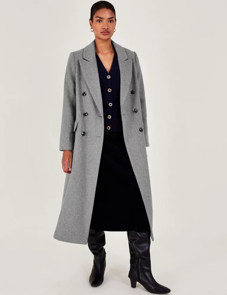 Wool Blend Longline Tailored Coat | Marks & Spencer (UK)