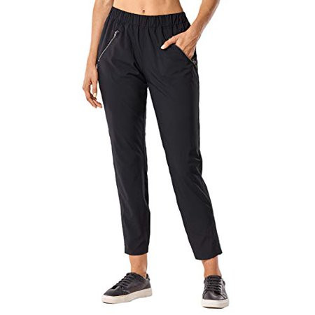 CRZ YOGA Women's Lightweight Joggers Athletic Hiking Pants with Zipper Pockets Lounge Track Pants Dr | Walmart (US)