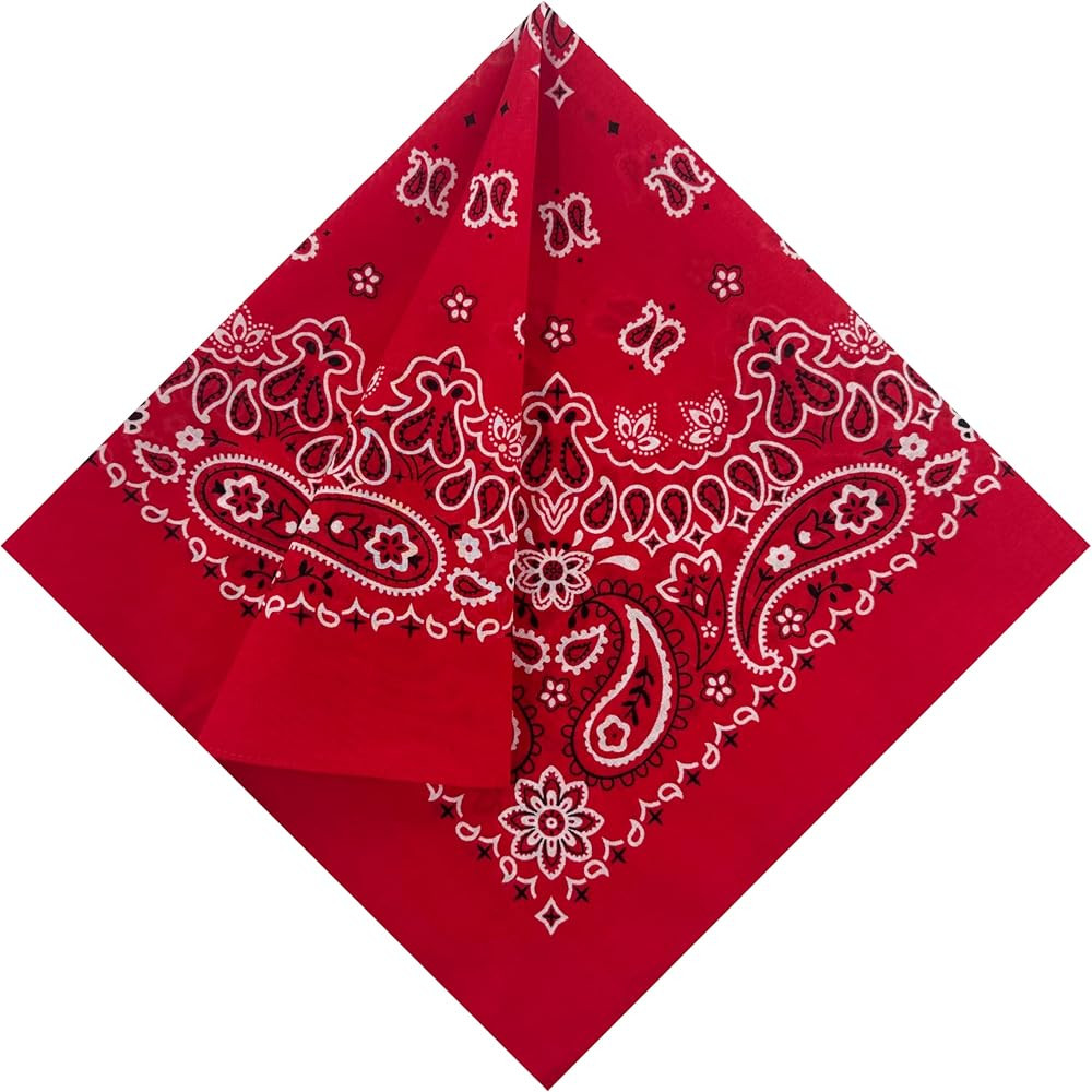 Single Pack Bandanas 60s Premium Cotton Soft Thin Handfeel Large Handkerchief for Men and Women | Amazon (US)