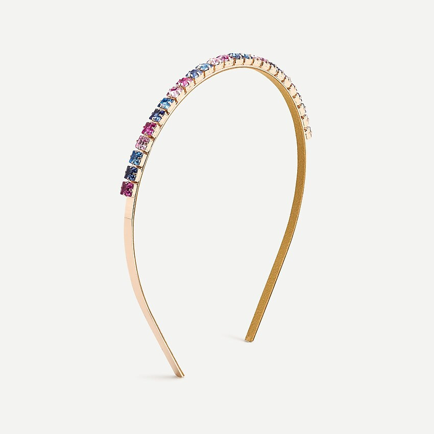 Girls' rainbow gem headband | J. Crew US