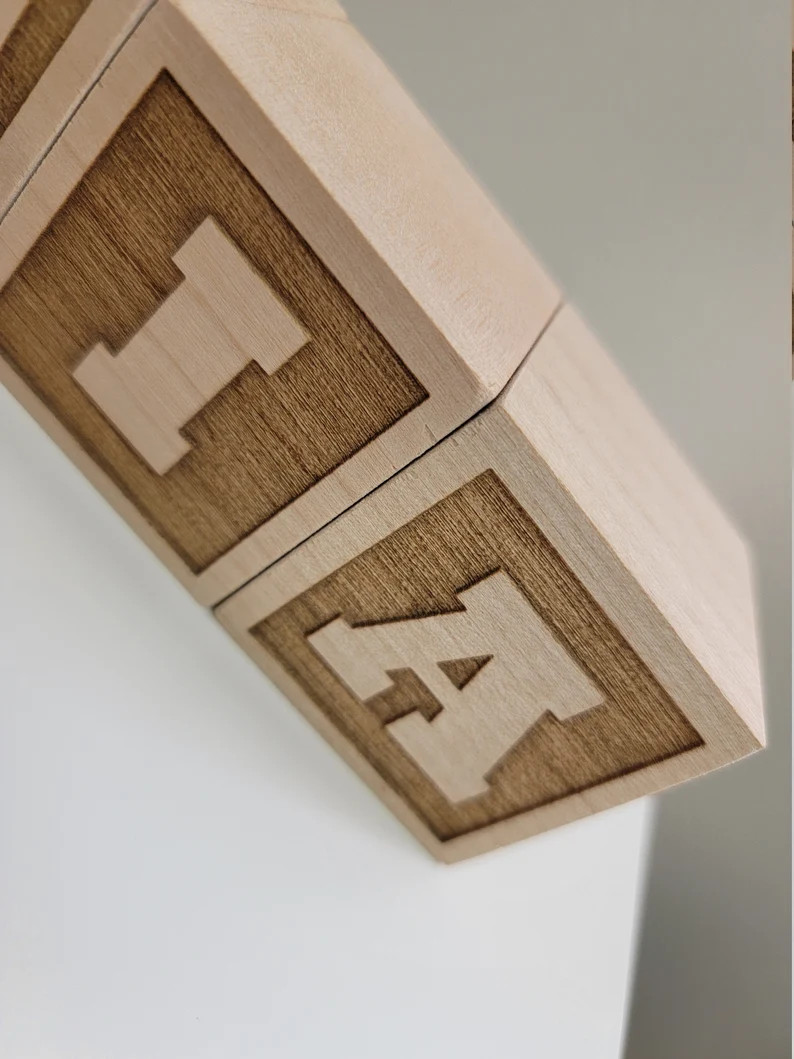 Personalized Wooden Blocks | Name Blocks | Alphabet | Baby Name | Nursery | Engraved | Baby Showe... | Etsy (US)