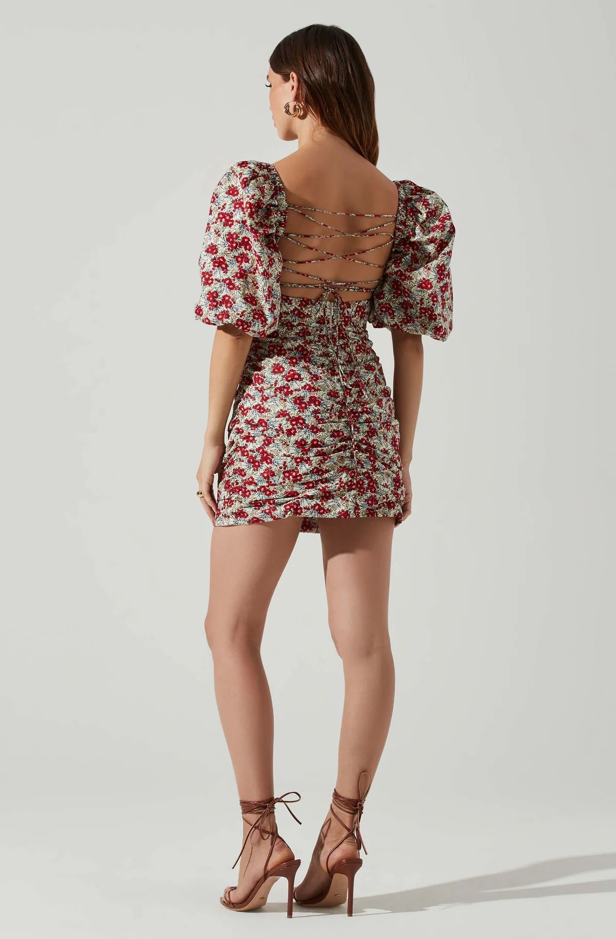 Verina Puff Sleeve Floral Mini Dress | ASTR The Label (US)