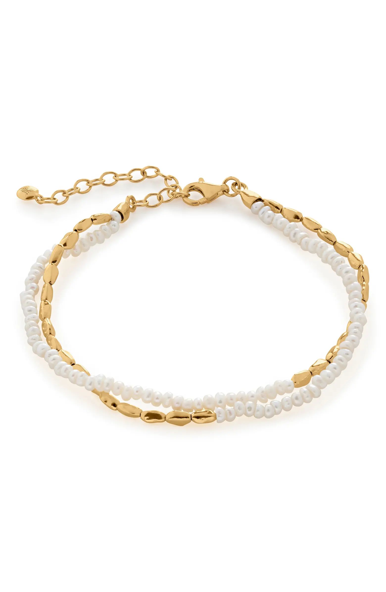 Mini Nugget Beaded Seed Pearl Bracelet | Nordstrom