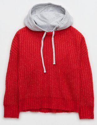 OFFLINE By Aerie Ribbed Sweater Hoodie | Aerie