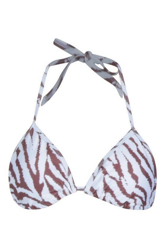 Mix & Match Tiger Triangle Top | Boohoo.com (US & CA)