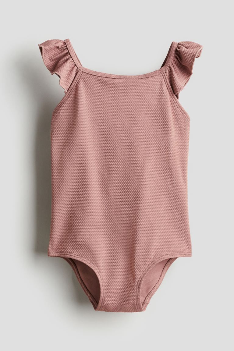 Flounced Swimsuit - Dark dusty pink - Kids | H&M US | H&M (US + CA)