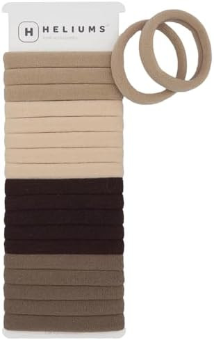 Heliums Soft Hair Ties - No Damage Seamless Nylon Fabric Bands, Stretchy Ponytail Holders for Thi... | Amazon (US)