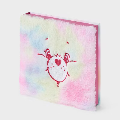 Women's Care Bears Furry Face Box of Cozy Embroidered Crew Socks - Pink/Blue 4-10 | Target