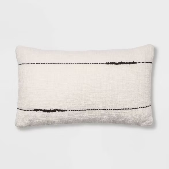 Embroidered Thin Line Lumbar Throw Pillow - Project 62™ | Target
