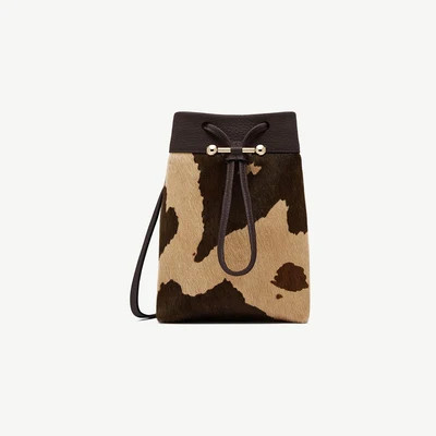 Osette Midi Pouch - Sand/Espresso Spot Print | Strathberry