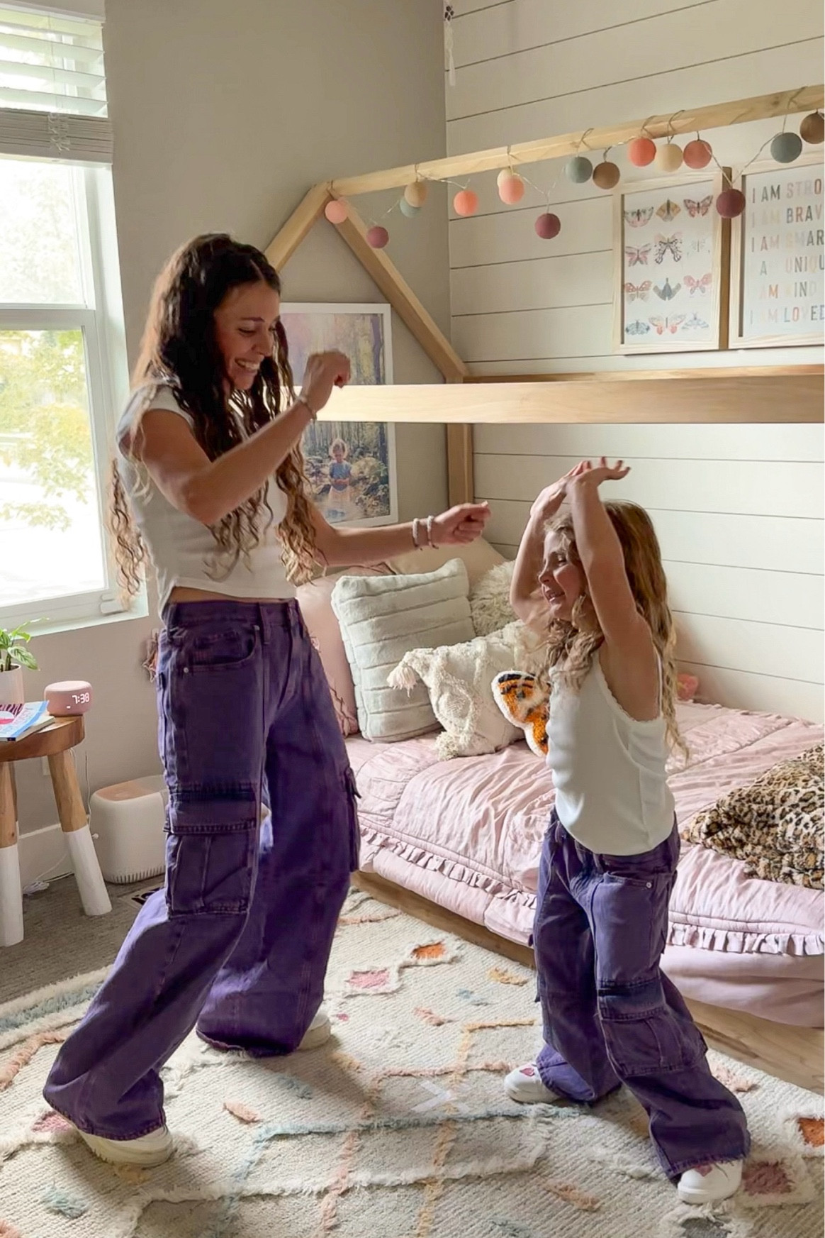 Purple cargos from the kids section of old navy! 