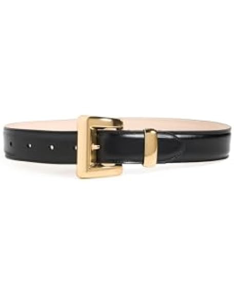 BY FAR Women's Marco Black Leather Belt, Black, XS | Amazon (US)