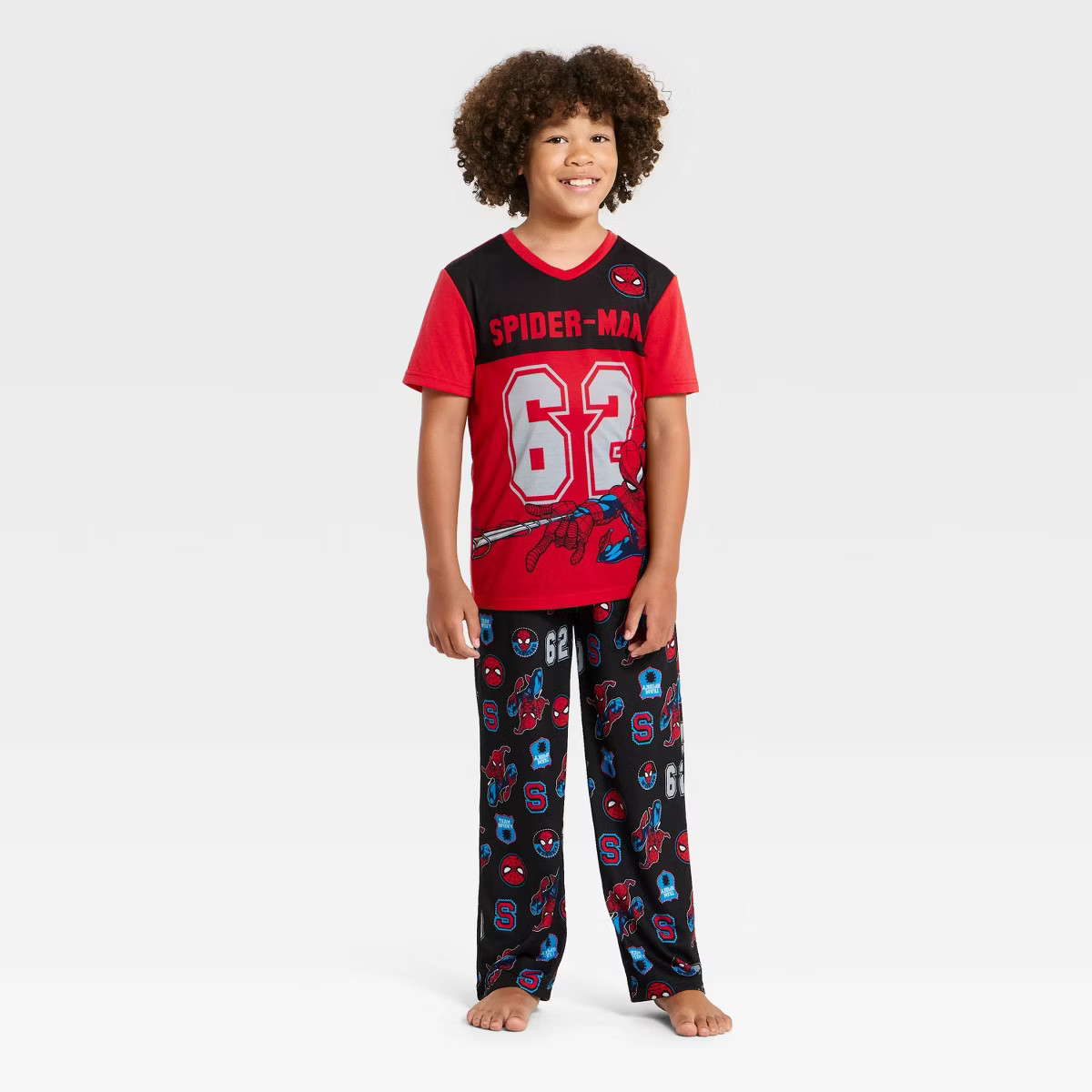 Boys' 2pc Spider-Man T-Shirt and Pants Pajama Set - Red | Target