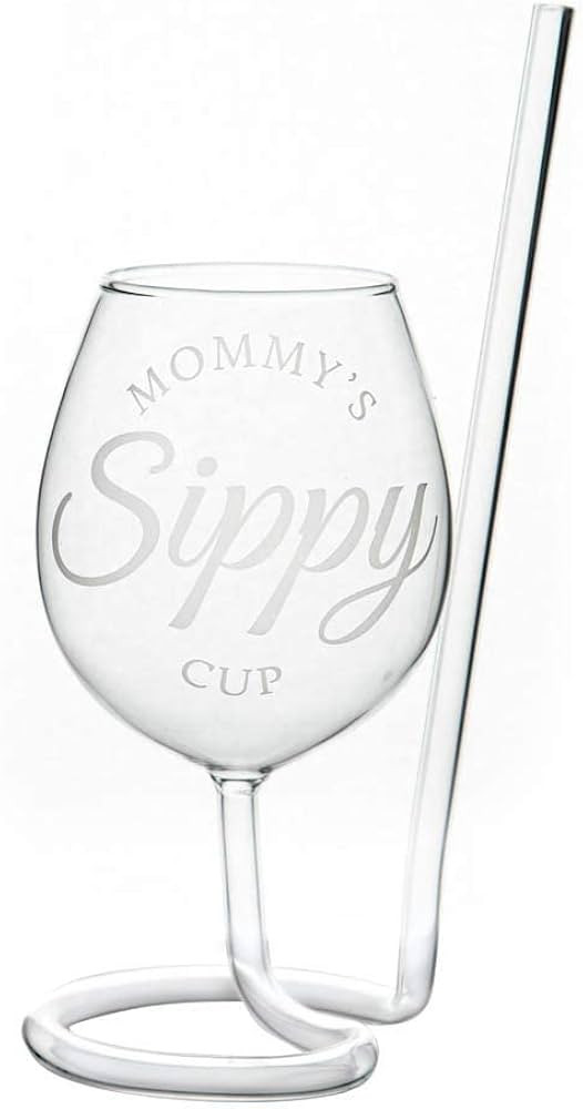 Daylily SIPSIP Wine Glass | The Wine Glass with a Straw | Mommy's Sippy Cup | Amazon (US)