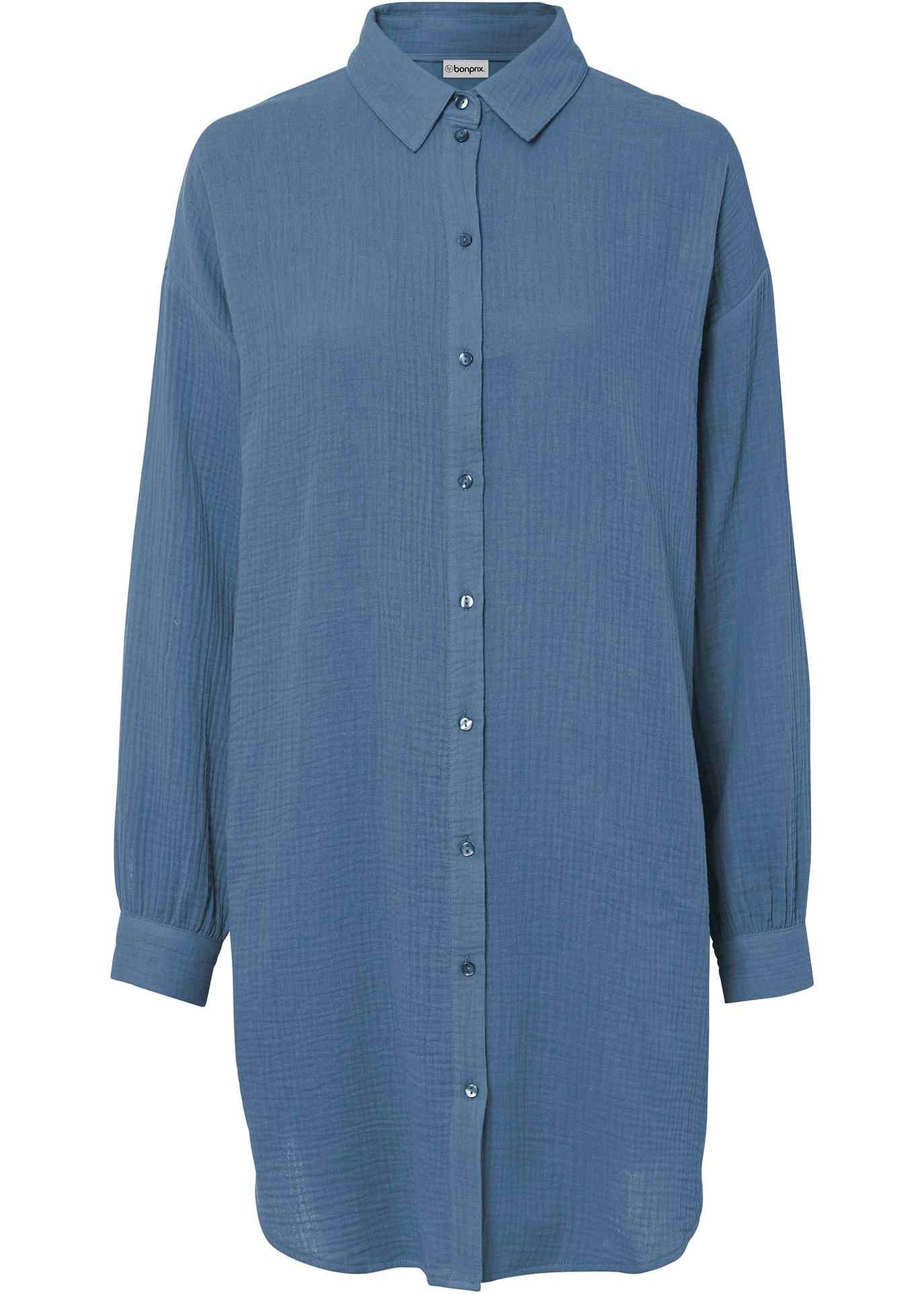 Oversize Musselin-Longbluse | Bonprix DE