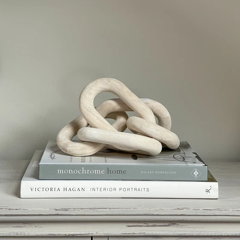 Hand Carved Decorative Wood Link Decor  Natural Wood 5-Oval | Etsy | Etsy (UK)