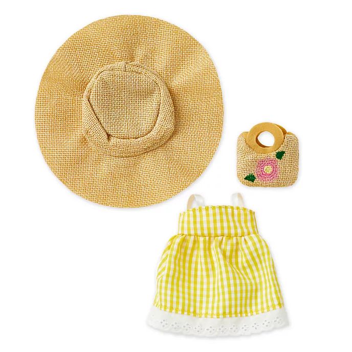 Disney Store nuiMOs Small Soft Toy Yellow Gingham Dress with Sunhat and Straw Bag | shopDisney (UK)