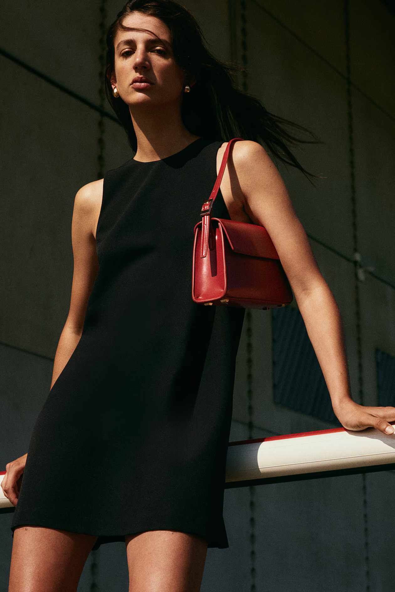 A-line Mini Dress - Round Neck - Sleeveless - Black - Ladies | H&M US | H&M (US + CA)