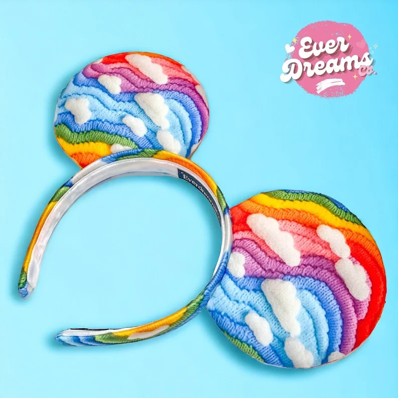 Rainbow Dream Mickey Ears / Minnie Ears / Disney headband / Mickey Mouse ears/ Denim Mickey ears ... | Etsy (Global)
