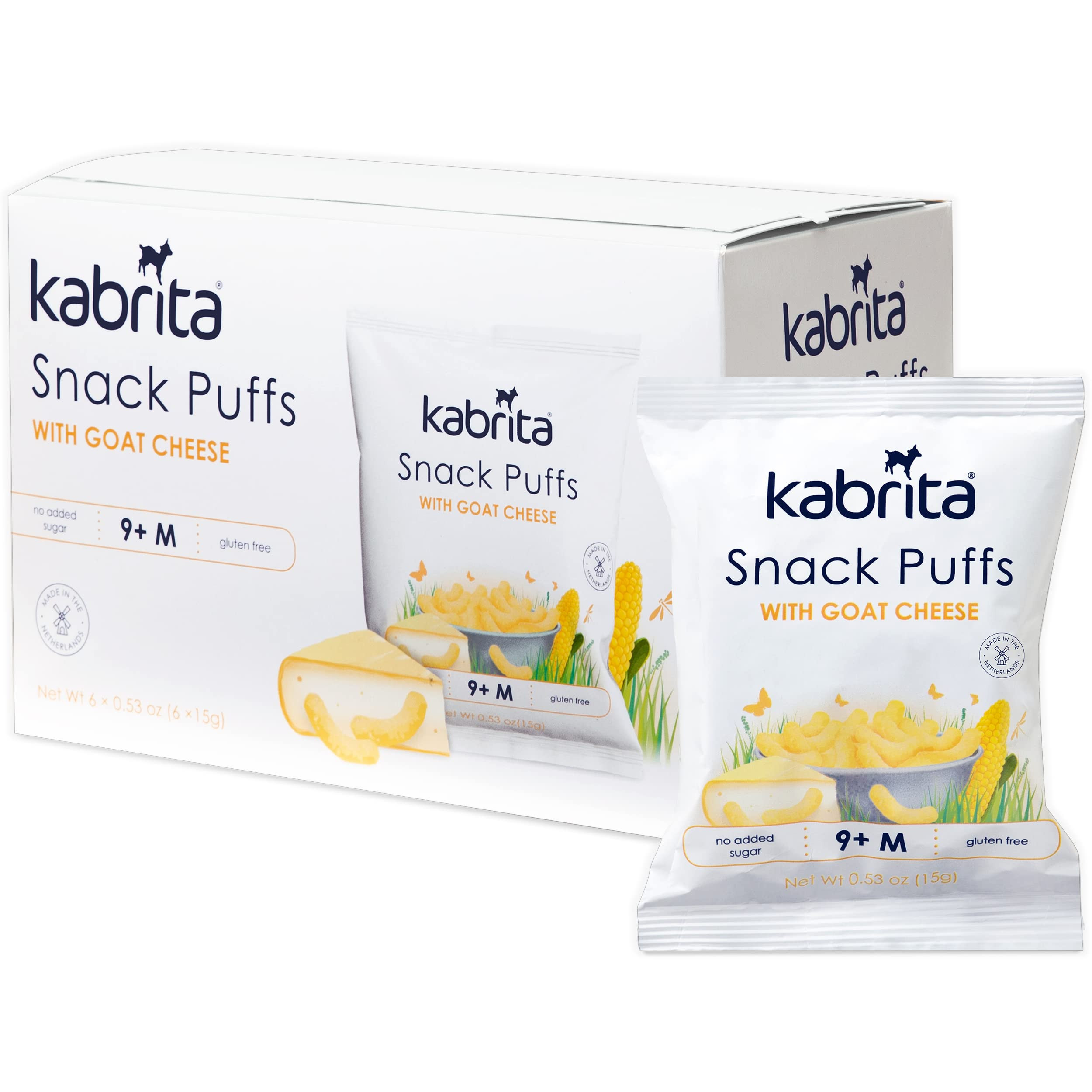 Kabrita Snack Puffs With Goat Cheese, 6 Packs | Amazon (US)