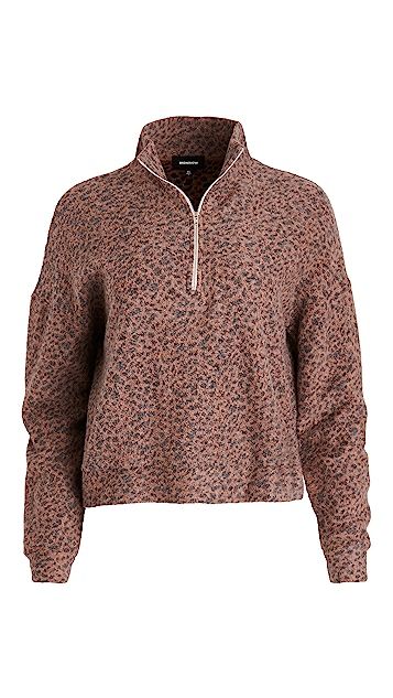 Mini Leopard Half Zip Sweatshirt | Shopbop